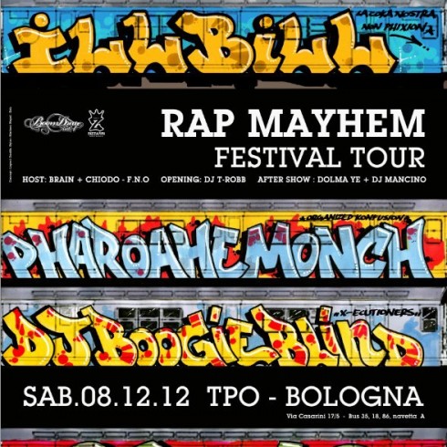 Rap Mayhem Festival is coming to Bologna. Get ready for an hardcore rap night, featuring Pharoahe Monch, Ill Bill, Vinnie Paz, OC & AG on the microphone with DJ Boogie […]